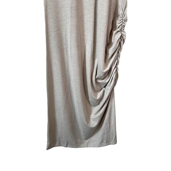Treasure & Bond New Womens Short Sleeve Side Ruched T-Shirt Dress Taupe XXS - Picture 5 of 10